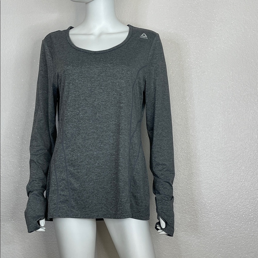 Reebok Women's Charcoal Long Sleeve Sweatshirt